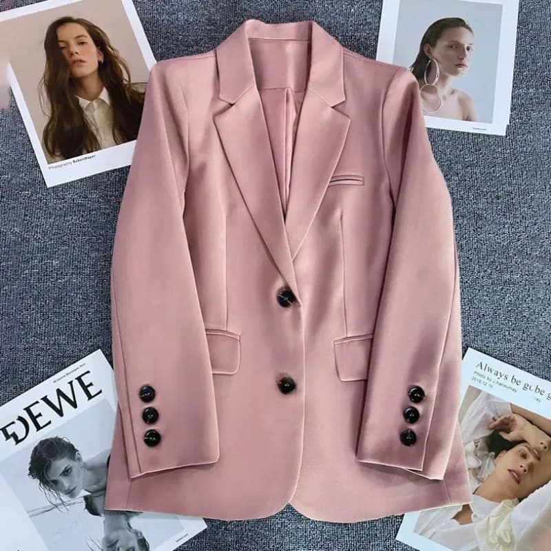 Office Lady Blazers Long Sleeve Single