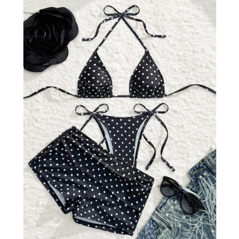 Dot Bikini Set Three-Piece