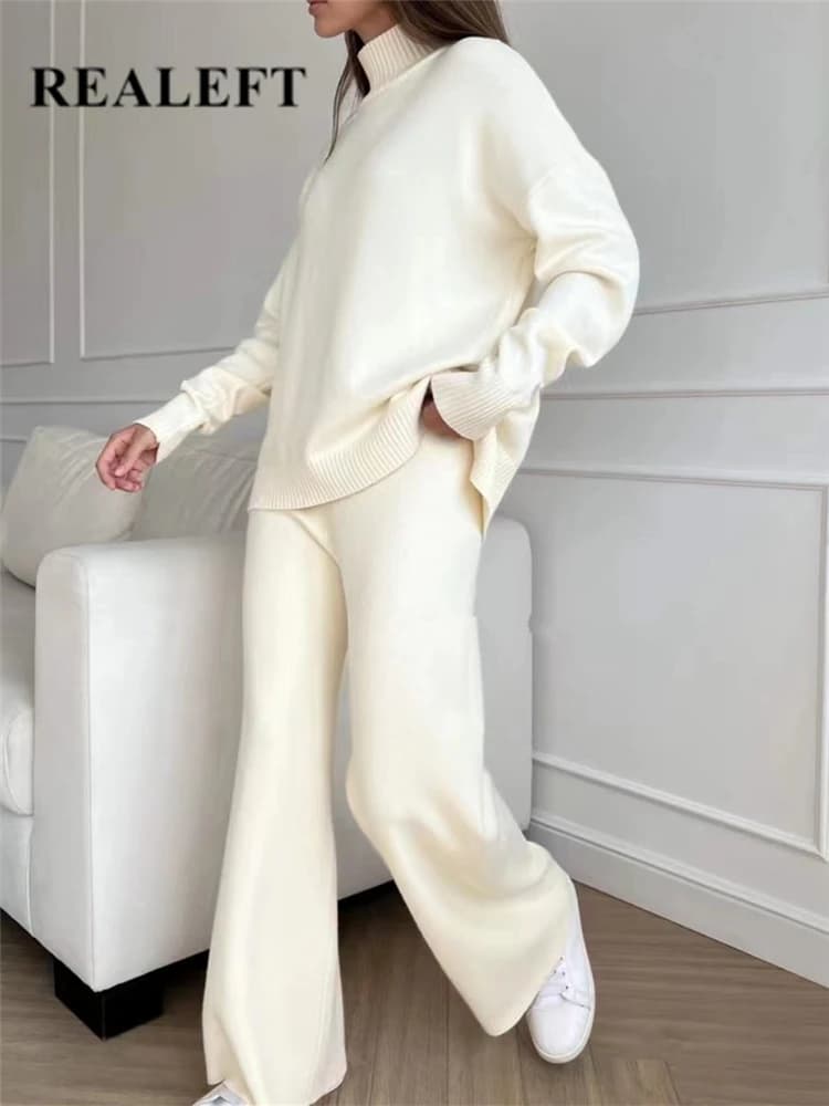 Knitted Tracksuit Turtleneck